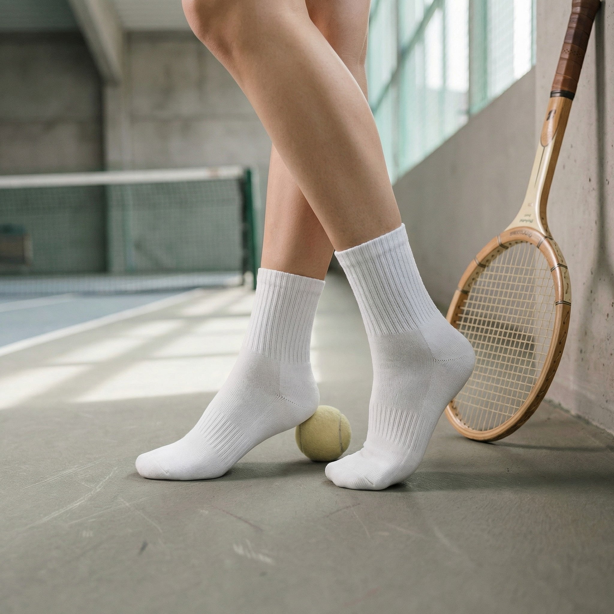Nilmax Tennis Socken 6er Pack – Atmungsaktive Baumwollsocken für Sport & Alltag – Größe 38–42 – Damen & Herren