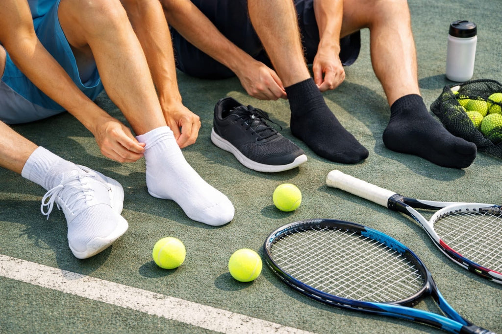 Nilmax Tennis Socken 6er Pack – Atmungsaktive Baumwollsocken für Sport & Alltag – Größe 38–42 – Damen & Herren