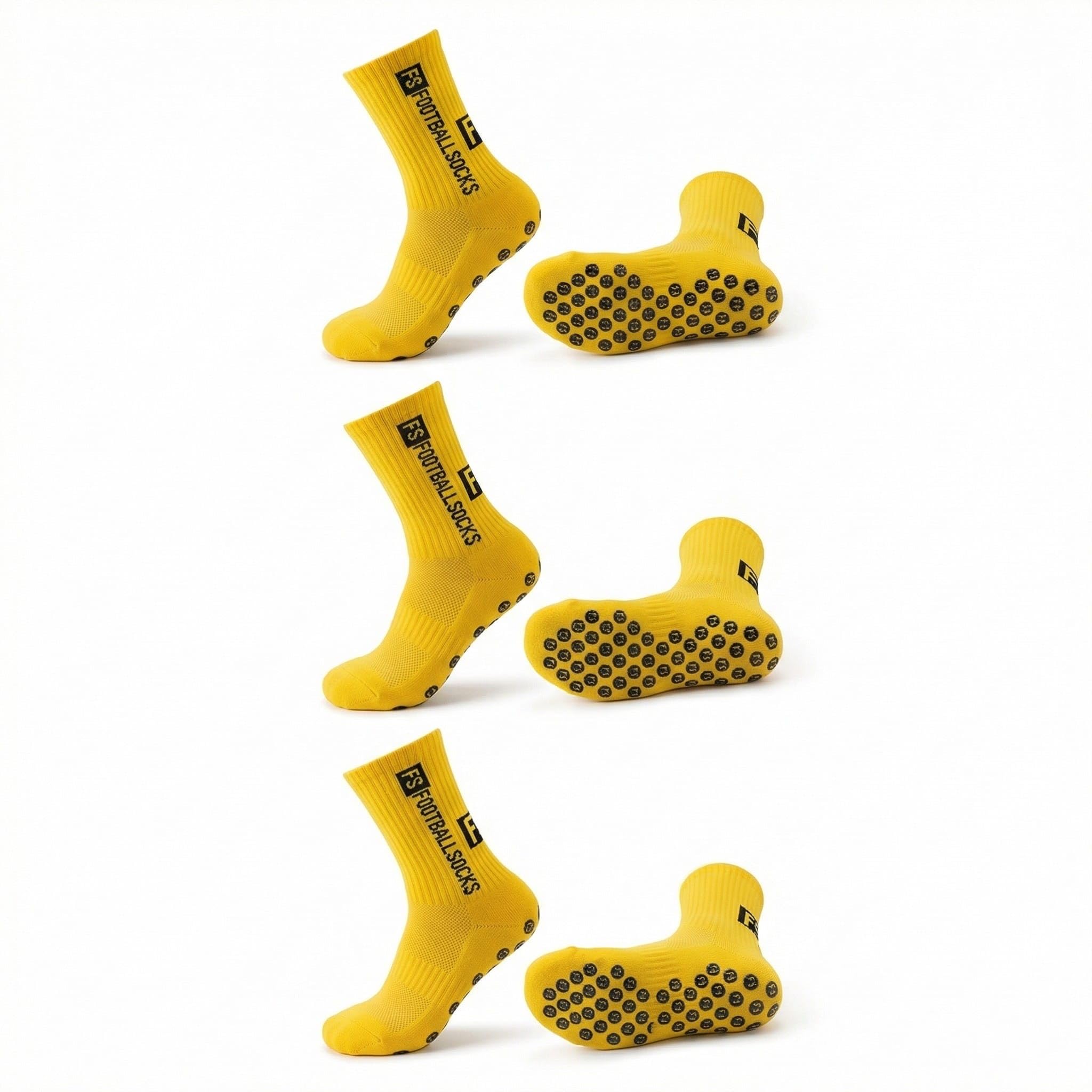 3 Paar Fußballsocken Unisex – Atmungsaktive Sportsocken, für Fußball, Basketball, Laufen, Radfahren & Tennis