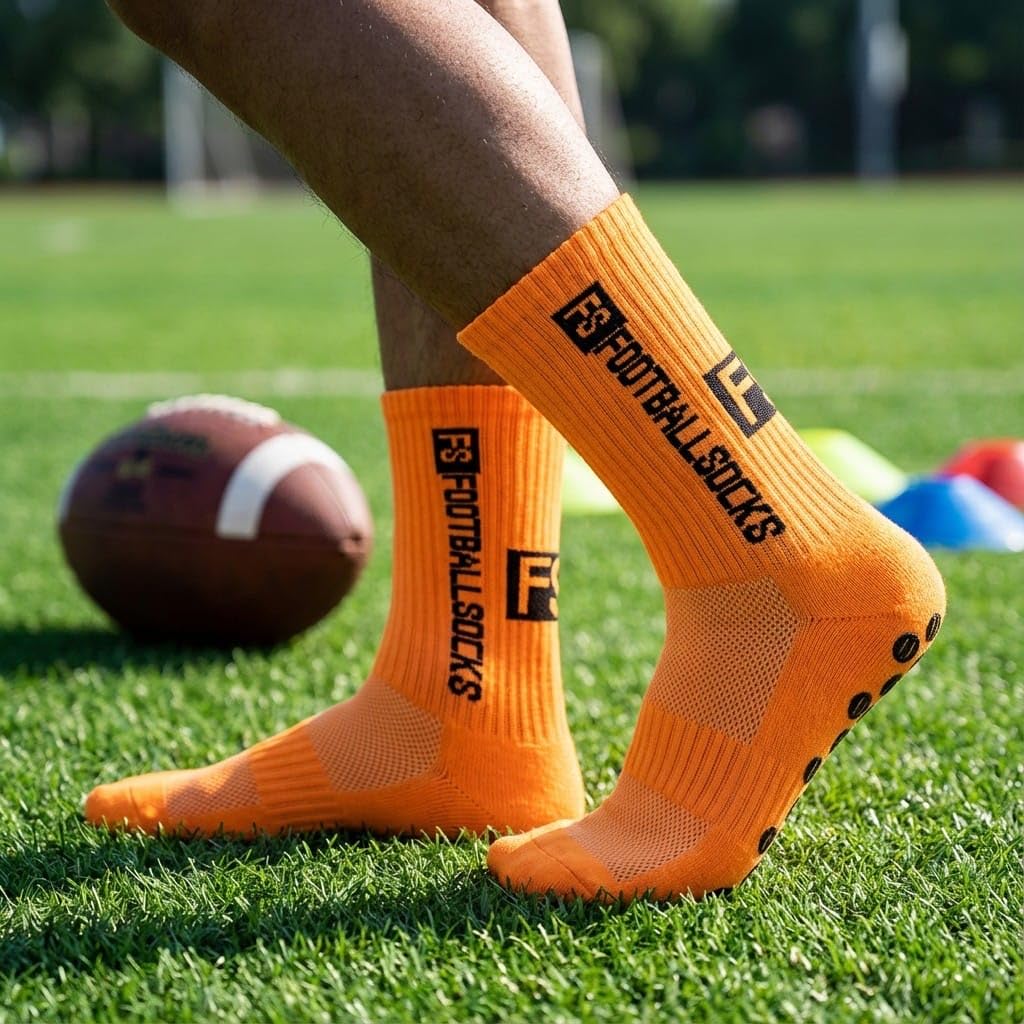 3 Paar Fußballsocken Unisex – Atmungsaktive Sportsocken, für Fußball, Basketball, Laufen, Radfahren & Tennis