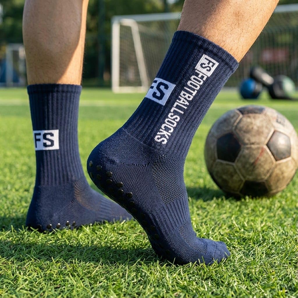 3 Paar Fußballsocken Unisex – Atmungsaktive Sportsocken, für Fußball, Basketball, Laufen, Radfahren & Tennis