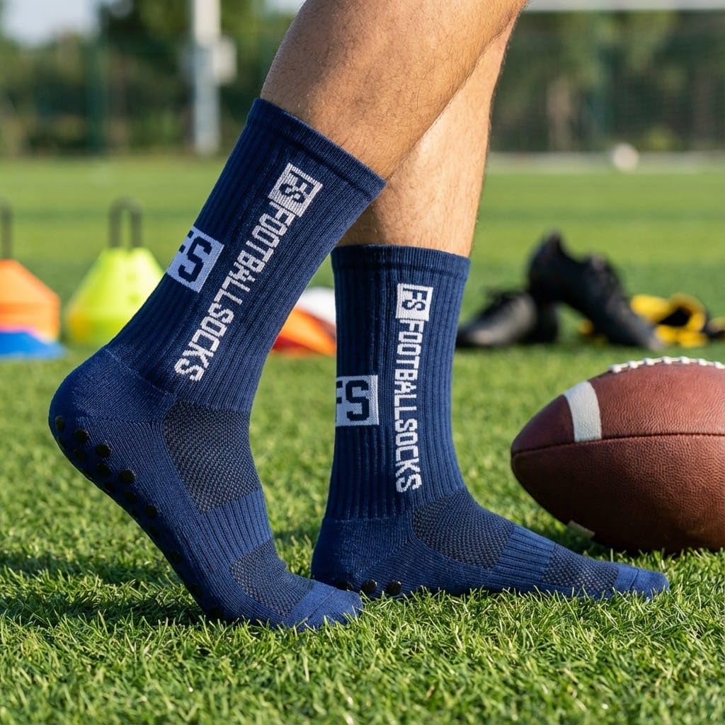 3 Paar Fußballsocken Unisex – Atmungsaktive Sportsocken, für Fußball, Basketball, Laufen, Radfahren & Tennis