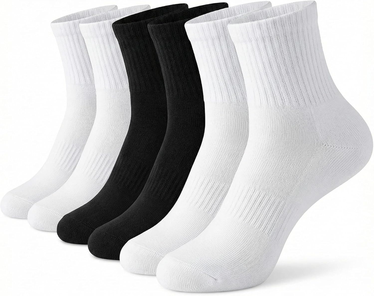Nilmax Tennis Socken 6er Pack – Atmungsaktive Baumwollsocken für Sport & Alltag – Größe 38–42 – Damen & Herren
