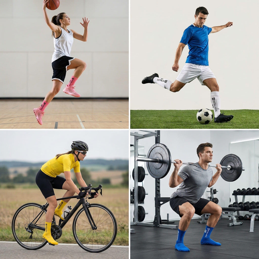 3 Paar Fußballsocken Unisex – Atmungsaktive Sportsocken, für Fußball, Basketball, Laufen, Radfahren & Tennis