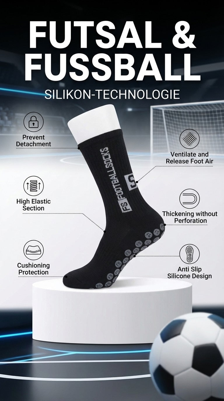3 Paar Fußballsocken Unisex – Atmungsaktive Sportsocken, für Fußball, Basketball, Laufen, Radfahren & Tennis