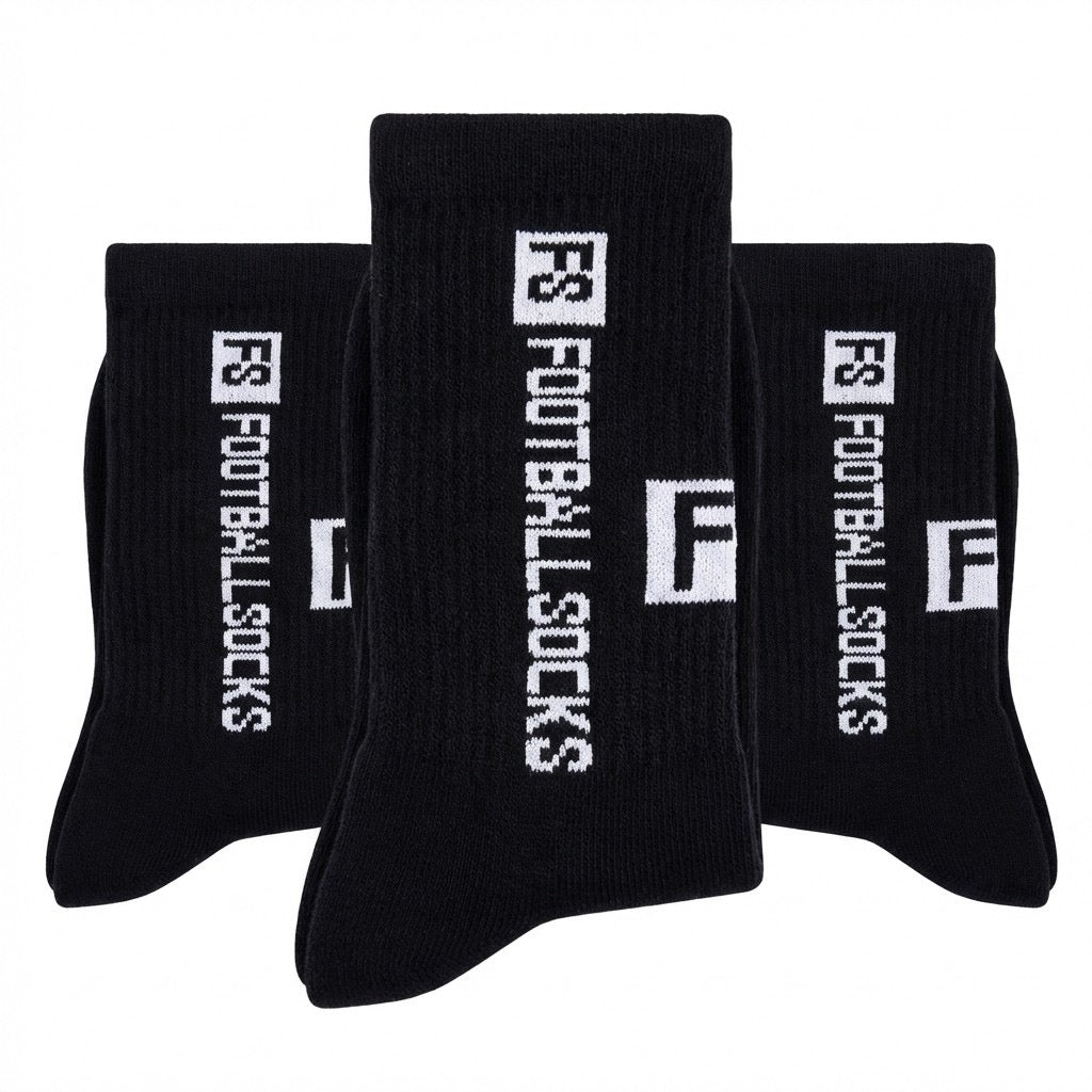 3 Paar Fußballsocken Unisex – Atmungsaktive Sportsocken, für Fußball, Basketball, Laufen, Radfahren & Tennis